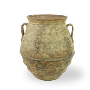 Vaso Boca Larga com Textura Marrom