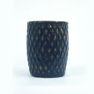 Vaso Vietnamita em Relevo Diamantado Azul Mini