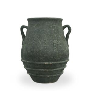 Vaso Preto Vulcânico com Alça Curta
