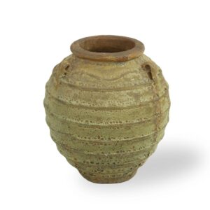 Vaso Oval Bege com Textura