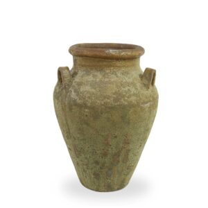 Vaso com Alças Triangular Marrom Texturizado