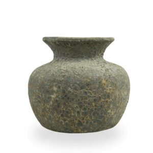 Vaso em Curvas com Boca Curta Cinza Violeta
