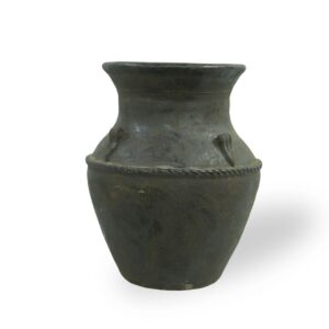 Vaso Preto com Mini Alças Triangulares