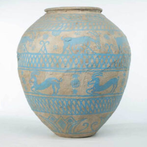 Vaso em Cerâmica Fauna Azul
