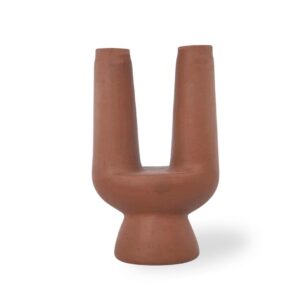 Vaso Chifres de Barro Vermelho