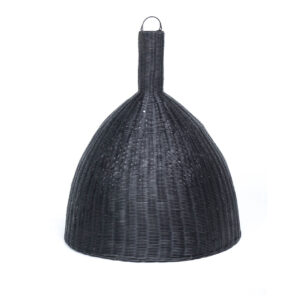 Luminária de Teto Pequena Karang em Rattan Preto
