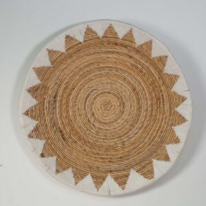 Cestaria de Parede Étnica Branca G