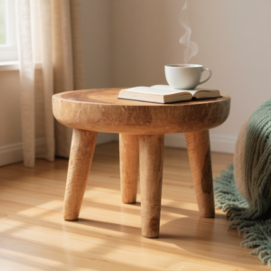 Mesa Bandeja em Madeira Teca Maciça A41 X L59Cm