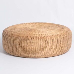 Puff Redondo em Fibra Natural de Rattan Grande