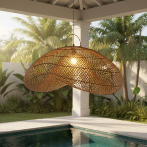 Luminária Kirana em Rattan Natural Médio