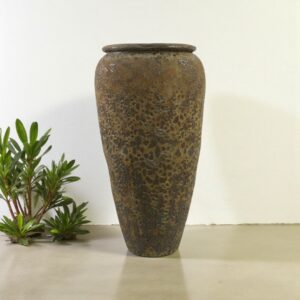 Vaso Vietnamita Atlantis Tula Brown em Cerâmica Importado