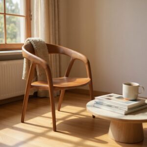 Cadeira Orgânica de Madeira Teca A77 X L55 X P53Cm