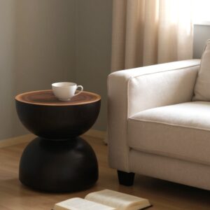 Mesa Lateral Madeira Escultural