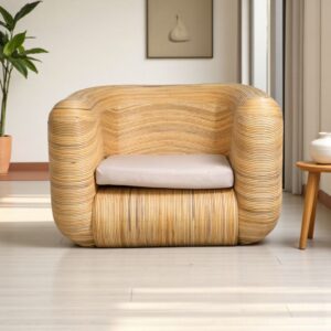 Poltrona Sofá Lombok em Rattan Natural