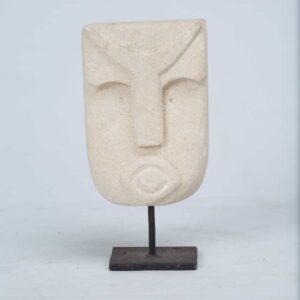 Estatueta Máscara Tribal em Pedra Vietnamita