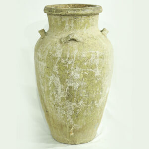 Vaso Vietnamita Rústico Marfin em Cerâmica Importado