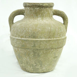 Vaso Vietnamita Rústico Marfin em Cerâmica Importado