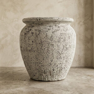 Vaso Vietnamita Rústico White em Cerâmica D56 X A56CM