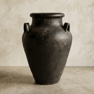 Vaso Vietnamita Rustic Black em Cerâmica D50 X A70CM
