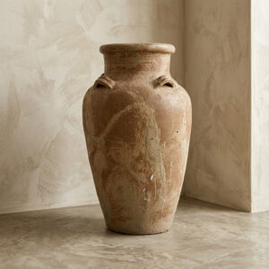 Vaso Vietnamita Rústico Corten em Cerâmica D44 X A75CM