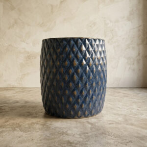 Vaso Vietnamita Azul Esmaltado Cer D34xA37 D34XA37