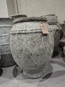 Vaso Vietnamita Rustic White Cer Importado D60xA83
