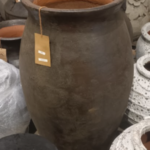 Vaso Grande Vietnamita Rústico Black Cer Importado