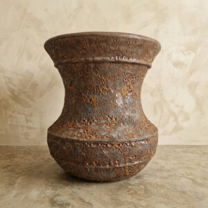 Vaso Vietnamita Atlantis Brown Cer Importado A80xD75