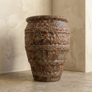 Vaso Vietnamita Atlantis Brown Cer Importada A45 X D30 cm