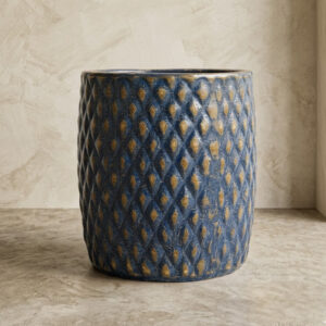Vaso Vietnamita Azul Esmaltado Cer D47xA53 D47XA53