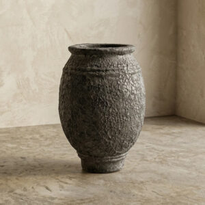 Vaso Vietnamita Atlantis Black Cer A55xD36