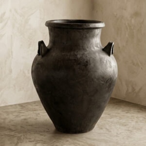 Vaso Vietnamita Rustic Black Cer A105  X  D80 CM