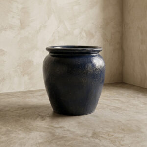 Vaso Vietnamita Esmaltado Azul Cer A35xD40