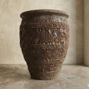 Vaso Vietnamita Atlantis Brown Cer Importado A95xD70
