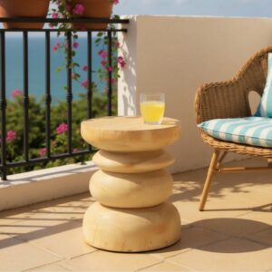 Mesa em Madeira Teca Orgânica A50 X D37Cm