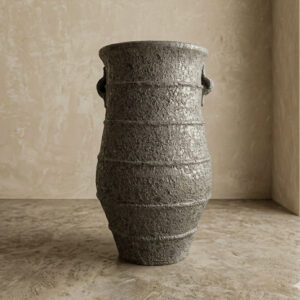 Vaso Vietnamita Atlantis Black Cer Importado A95 x D57