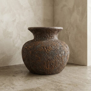 Vaso Vietnamita Atlantis Brown Cer Imp A70xD65