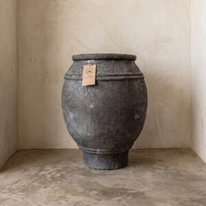 Vaso Vietnamita Rustic Black Cer Importado A81 x D63