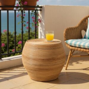 Mesa em Rattan Natural A45 X D60Cm