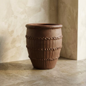 Vaso Vietnamita Rustic Natural Clay A35xD30 Cm