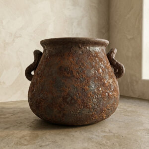Vaso Vietnamita Atlantis Brown Cer Importado A70 x D61