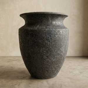 Vaso Vietnamita Atlantis Black Cer Importado A90 x D70