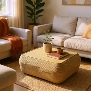 Mesa em Rattan Natural A45 X L90 X C60 Cm