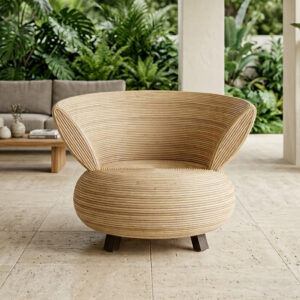 Poltrona Lombok em Rattan Natural A65,5 X L90,5 X C71