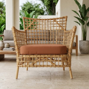 Poltrona Sagano em Rattan Natural A88 X L83 X C 63cm