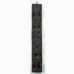 Kit Escultura Tribal Guardião em Madeira Altura: 50,5 cm X Largura: 7,5 cm