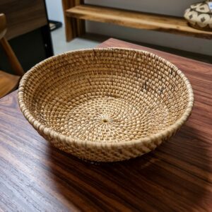 Cesto Fruteira Artesanal em Rattan de Bali P A9 X D 25