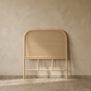 Cabeceira de Cama Solteiro em Rattan e Palha Natural A: 110 cm X L: 90 cm X P: 3 cm