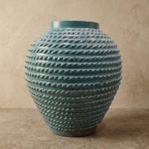 Vaso em Cerâmica Verde Esmeralda A50 x D40cm