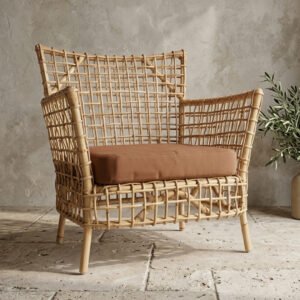 Poltrona Sagano em Rattan Natural A88 X L83 X C 63cm